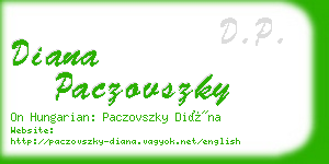 diana paczovszky business card